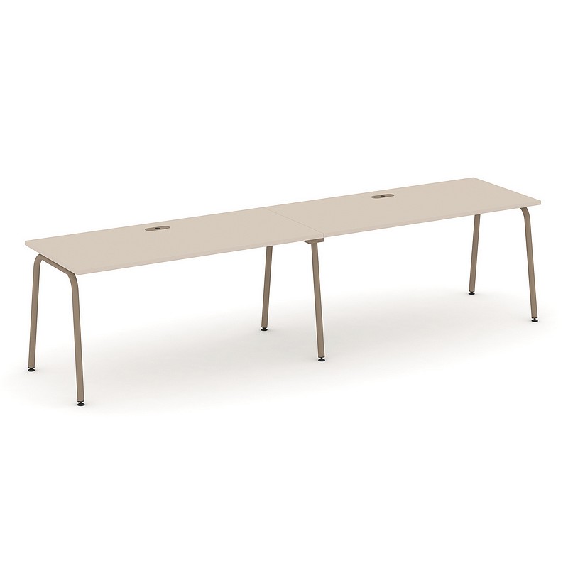 Мебель для персонала ESTETICA ES.RS-2.4-LK Раб.станция 2 места с лючком на круглой трубе