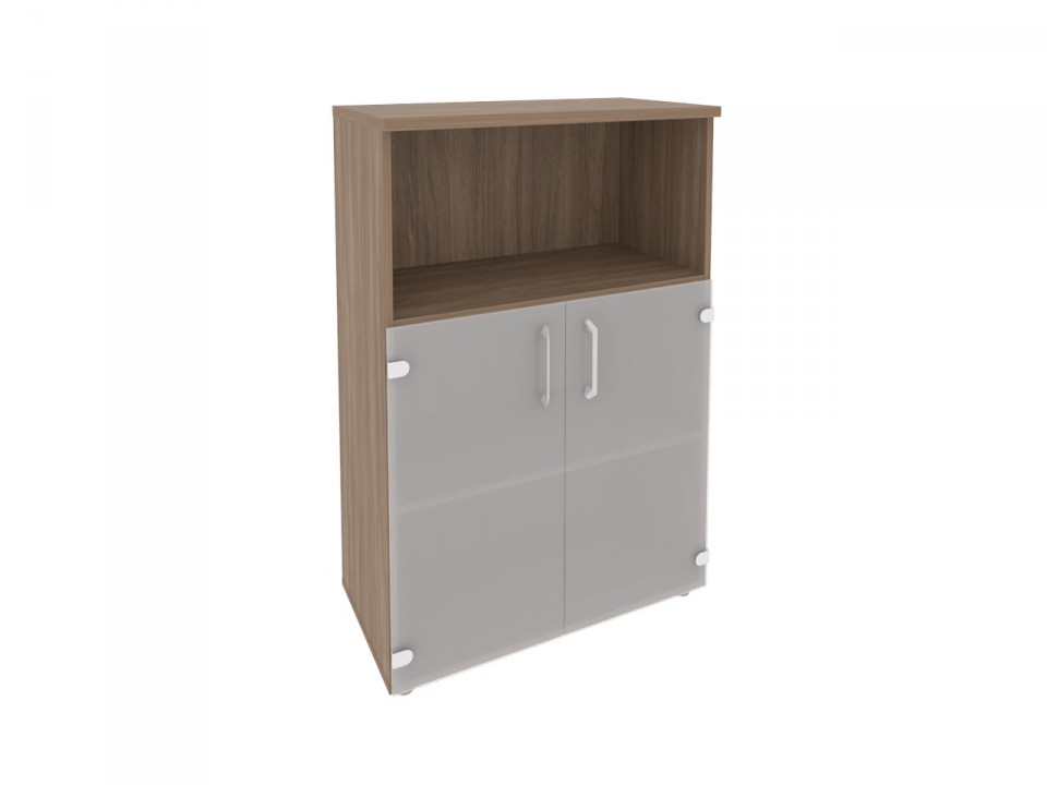 Офисная мебель для персонала ONIX O.ST-2.2 Шкаф средний широкий (2 низких фасада стекло)