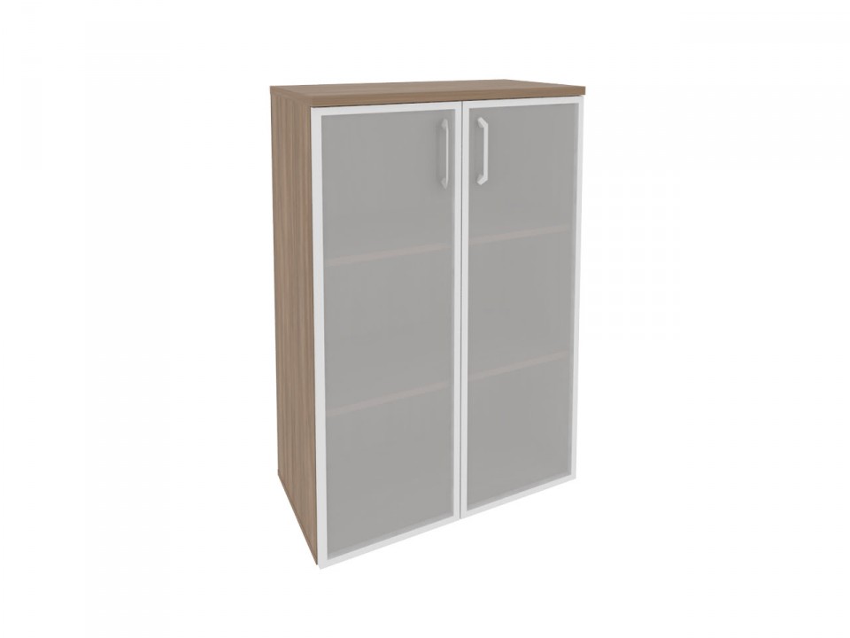 Офисная мебель для персонала ONIX O.ST-2.4R Шкаф средний широкий (2 средних фасада стекло в раме)