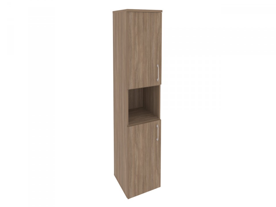 Офисная мебель для персонала ONIX O.SU-1.5(L/R) Шкаф высокий узкий (2 низких фасада ЛДСП)