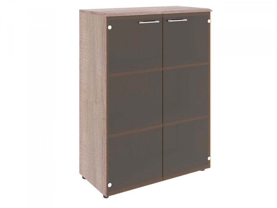 Офисная мебель WAVE Шкаф со стеклянными дверьми и топом WMC 85.2