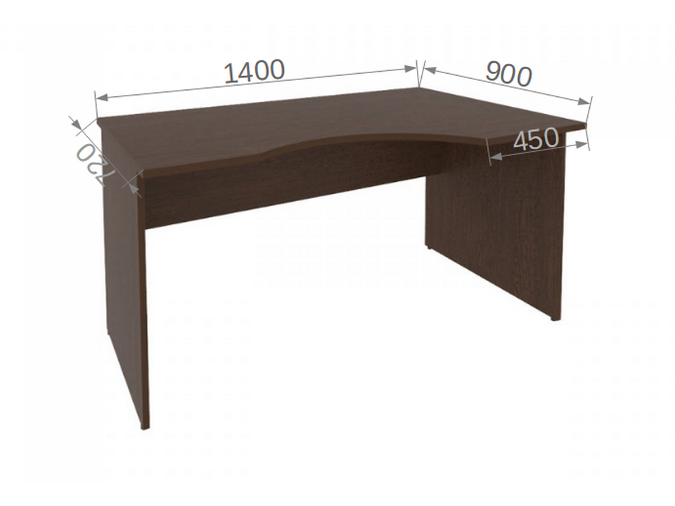 Офисная мебель RIVA Стол угловой (правый) А.СА-2 Пр