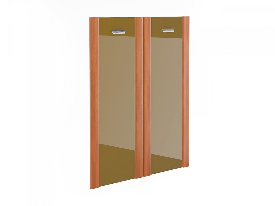 Кабинет премиум класса СЕНАТ Двери СТ-8.4 стеклянные в рамке МДФ (2шт)