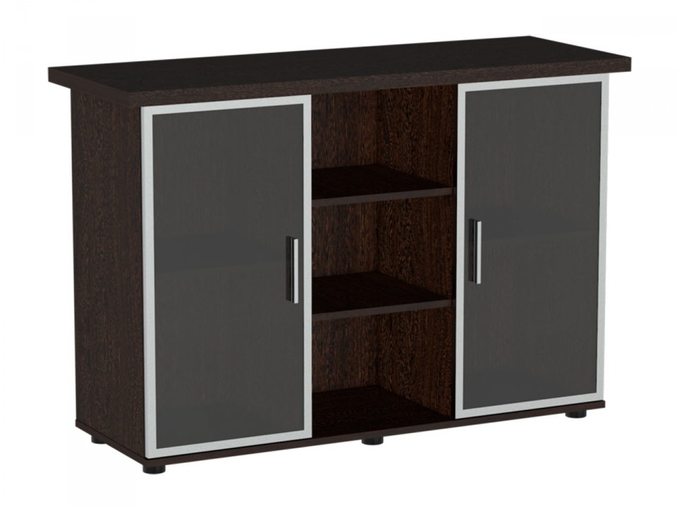 Мебель для руководителя Статус-А С.Т-12СБА Тумба приставная с дверьми (Стекло прозрачное)