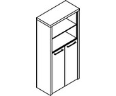 ZHC85.6 Шкаф полуоткр. сред.двери, с топом