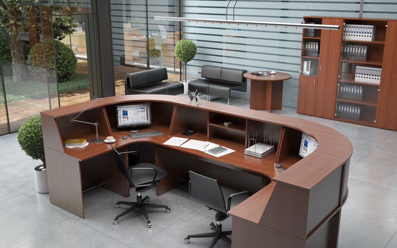 Классическая стойка-ресепшн ЭДЕМ-1 - вид 2