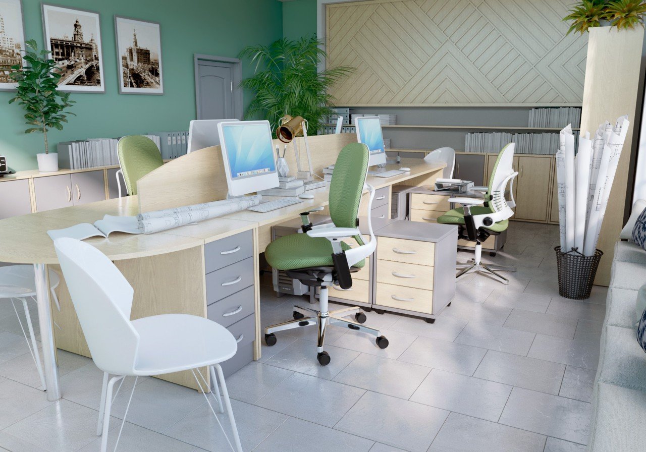 Чёрная мебель для офиса RIVA - вид 2