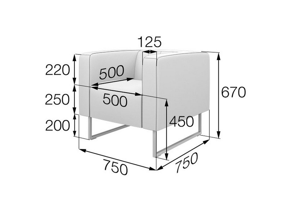 Диван офисный КЕЙС - вид 4