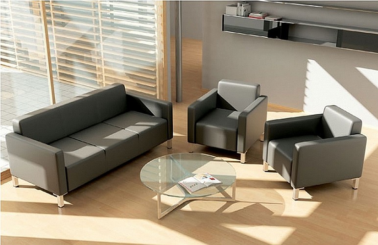 Офисный диван из кожзама Евро - вид 7